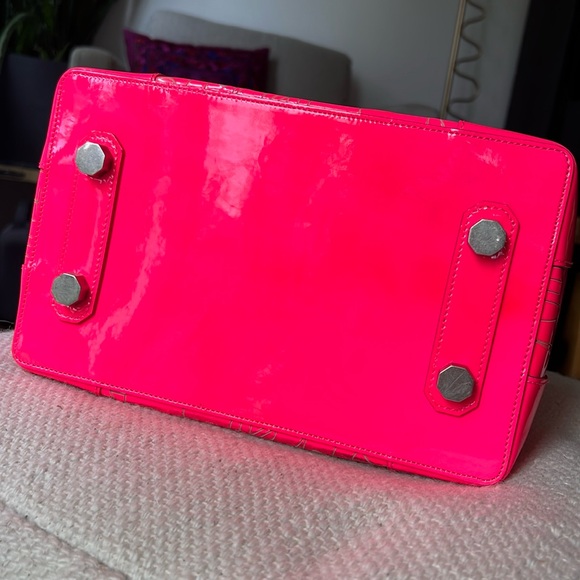 RARE Diane De Maria Bonnie Rose-103 Neon Pink Handbag - Picture 8 of 16